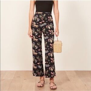 Reformation Clare Pants Safari Print size 2